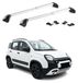 Fiat Panda Barre de toit (barres transversales) pour Fiat Panda, années modèles 2024-2026, aluminium, gris, avec certificat ABE