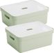 Sunware Sigma Home opbergbox 24L - Set van 2 - Groen/Transparant