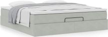 Maison Exclusive - Cadre de lit ottoman avec matelas, gris clair, 160x200 cm, velours