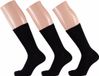 Apollo Chaussettes femme noires - 3 paires - Taille 35/42 - Coton/Polyester/Élasthanne