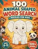 100 Animal Shaped Word Search Puzzles For Kids Ages 8-12