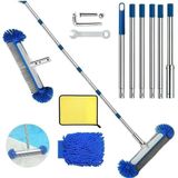 Brosse de piscine - Manche télescopique 230 cm - Brosse 45 cm - Acier inoxydable