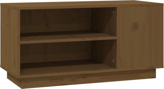 VidaXL Tv-meubel 80x35x40,5 cm massief grenenhout honingbruin