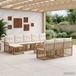 Maison Exclusive - Ensemble de jardin, 11 pièces, 10 places, couleurs naturel et crème