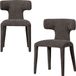 WOOOD Permit Eetkamerstoelen - Polyester - Espresso - Set van 2