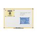 Bi-Office Whiteboard Ultrabrite - 60 x 45 cm - geëmailleerd, met geel aluminium frame en pennenhouder