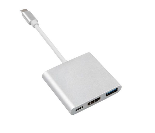 Maclean MCTV-840 USB Graphics Adapter - 4096 x 2304 Pixels - Silver