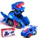 Voiture jouet dinosaure transformable - Avec lumière LED et son - Bleu - À partir de 3 ans