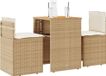 Prolenta Maison Exclusive 3-delige bistroset met kussens, beige, van polyrotan
