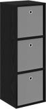 vidaXL Dressoir met lade Zwart Eiken 35 x 32 x 99,5 cm