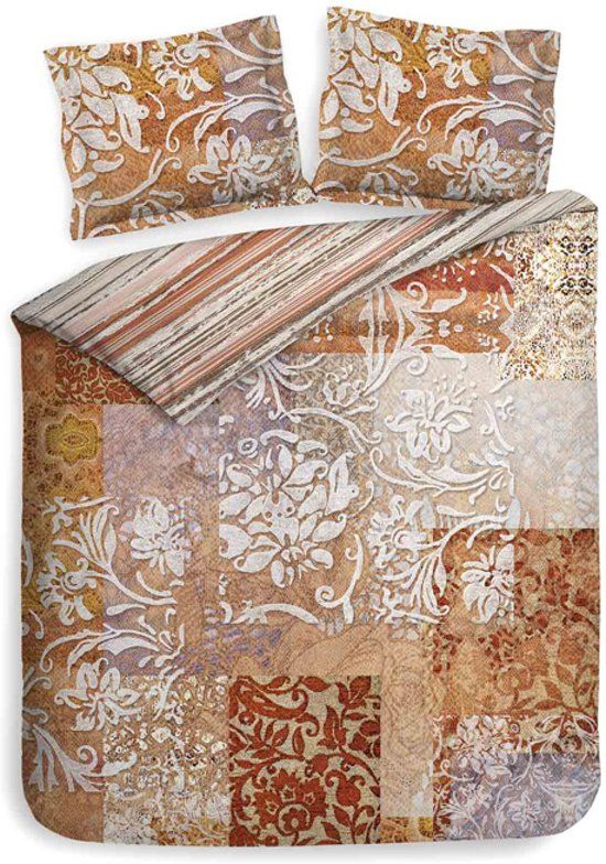 Heckett & Lane Orida Dekbedovertrek - Tweepersoons - 200x200/220 cm - Redwood Brown