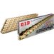DID ketting 525 ZVMX, 116 schakels (X-ring goud), open met klinknagel slot