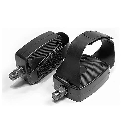 Paar pedalen 1/2 voor hometrainer, verstelbare reservepedalen met klittenbandsluiting, antislip, voor fiets, fitness, indoor fiets