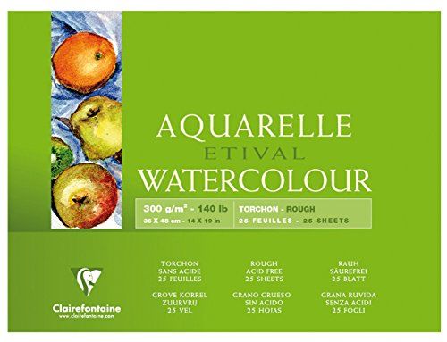 Clairefontaine 96463C schilderblok - 36 x 48 cm - 25 vellen - 300 g - wit
