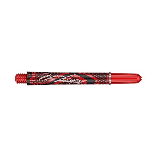 Target Darts Unisex's Icon Nathan Aspinall Dart Schachten en Vluchten, Rood en Zwart, Pro Grip Medium