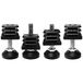 cyclingcolors 4 x vierkant inlaateindstuk met stelschroef voor poten, meubels, stoel, rek, tafel, 25 mm x 25 mm