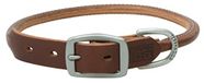 Terrain D.O.G. Hoofdstel lederen opgerolde hondenhalsband, 1" bij 21", bruin