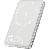 BWOO P79 Draadloze Externe Batterij, 5000mAh, 20W, PD + FQI, 1 x QI - 1 x USB-C, Grijs