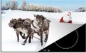 Merkloos KitchenYeah® Inductie beschermer 77x51 cm - Rendieren met de kerstman op een slee - Inductiebeschermer