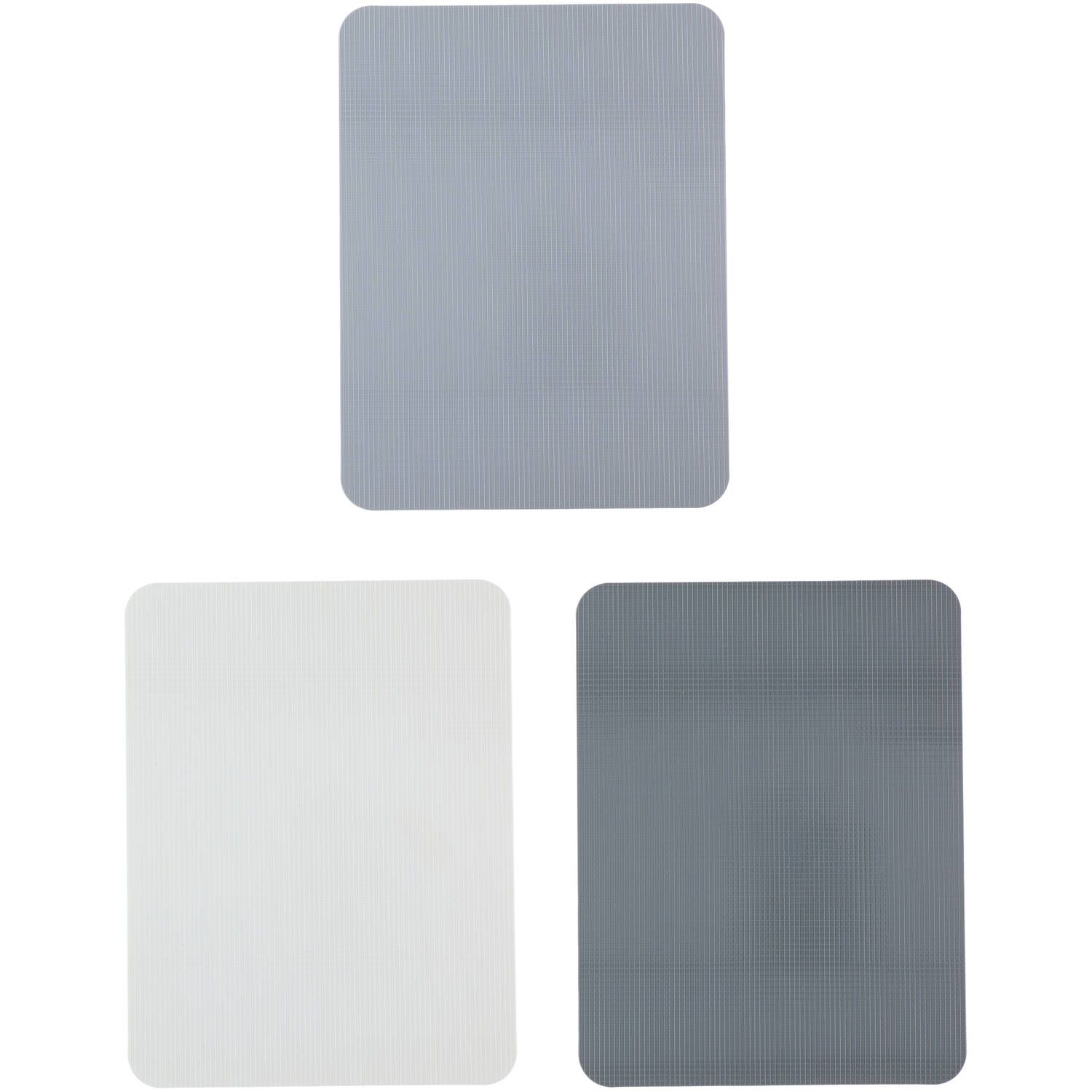 Alpina Snijplank Set - 29x38cm - Grijs/Wit - Flexibel - Antislip - Vaatwasserbestendig