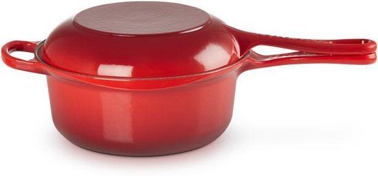 LE CREUSET 2-IN-1 Steelpan - 22cm - Kersenrood - Gietijzer