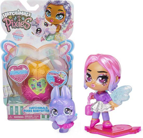 Spin Master Hatchimals Pixies Shimmer Babies Babysitter met Baby Hatchimal en Speelaccessoires (Stijlen kunnen verschillen)