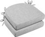 Unyqoos® Set van 2 comfortabele grijze stoelkussens voor binnen en buiten gebruik