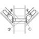 Häfele Kit de montage bois pour fixation par paire de supports inclinés (45°) pour poignées de porte modèle PH 1122, 60-85 mm