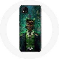 Maniacase Hoesje voor Xiaomi Redmi 9C Loki Thor Ragnarok met Helm Poster Karakterreeks Seizoen 1