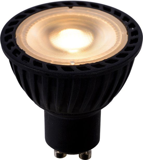 Lucide MR16 LED Lamp - GU10 - 5W - 2200K - Dimbare LED Spot - Zwart