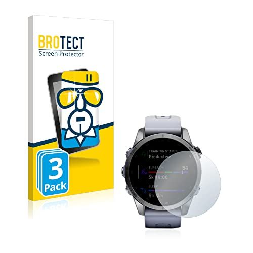 brotect Tempered Glass Screen Protector compatibel met Garmin Fenix 7S (42 mm) (3 Stuks) - 9H Gehard Glas Scherm Beschermer