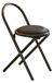 Pliable tabouret de bar avec dossier et coussin d'assise rembourré en polyuréthane