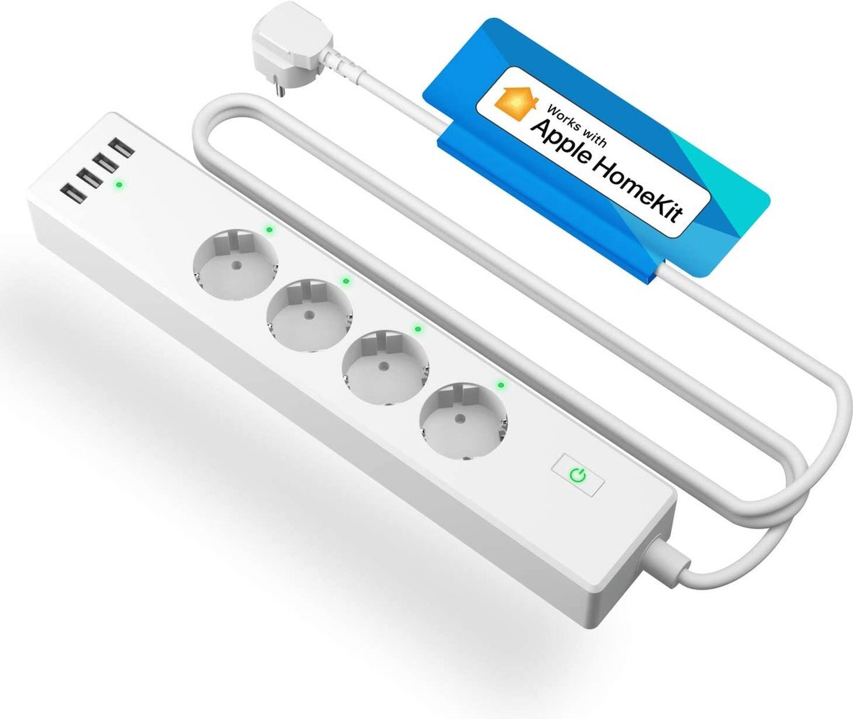 meross Smart Wi-Fi Power Strip 4AC+4USB Apple HK