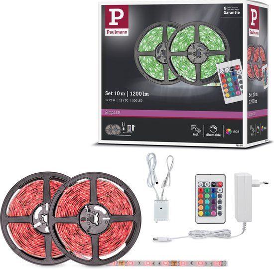 Paulmann SimpLED LED Strip Set - 10m - RGB - Dimmable - White