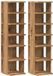 vidaXL Schoenenkast 2 stuks bewerkt hout artisanaal eiken 28x27x102 cm