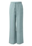 QS s.Oliver QS - Mousseline broek met wijde pijpen - turquoise - Maat 34