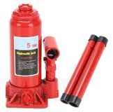 Cric hydraulique - Cric vertical - Capacité 5 tonnes - Plage de levage 180–355 mm - Hauteur de levage 115 mm - Construction robuste en acier - Poids 2,7 kg - Rouge