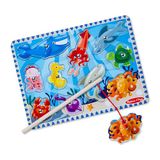 Melissa & Doug 13778 Magnetisch visspel van hout en puzzel met magneten van oceaandieren, meerkleurig