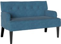 vidaXL Chesterfield Bank Blauw 112 x 65,5 x 75 cm Fluweel