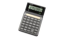 Genie 305 ECO 12-cijferige bureaurekenmachine (zonne-power; klassiek design) zwart