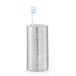Zeller tandenborstelbeker Brushed, steengoed, zilver, diameter 7 x 13,5 cm