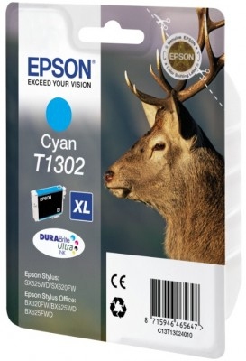 Epson Stag inktpatroon Cyan T1302 DURABrite Ultra Ink single pack / cyaan