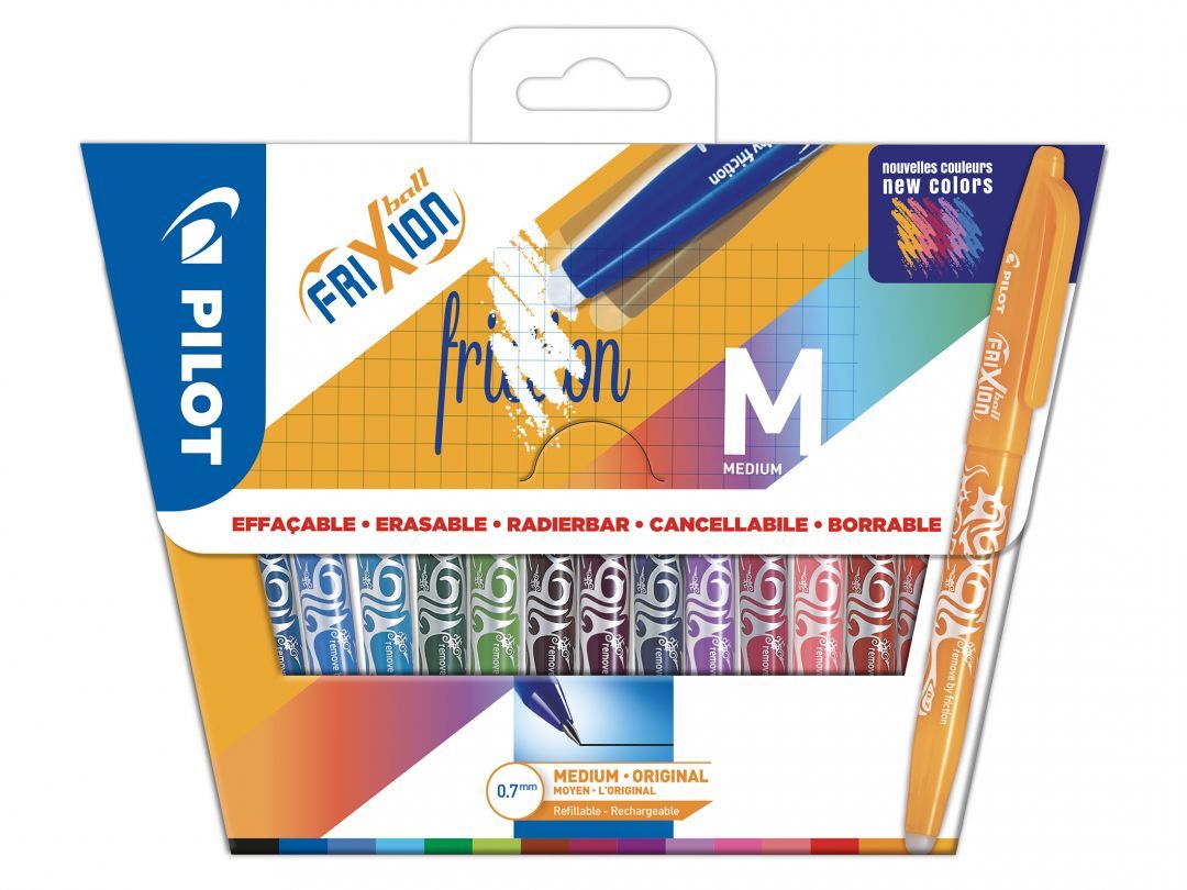 Pilot FriXion Rollerball Pennenset - Uitwisbaar - 15 Kleuren - Medium Punt