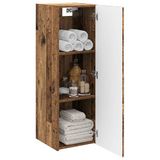 vidaXL Wandgemonteerde Badkamerkast Oud hout 33 x 34,5 x 100 cm