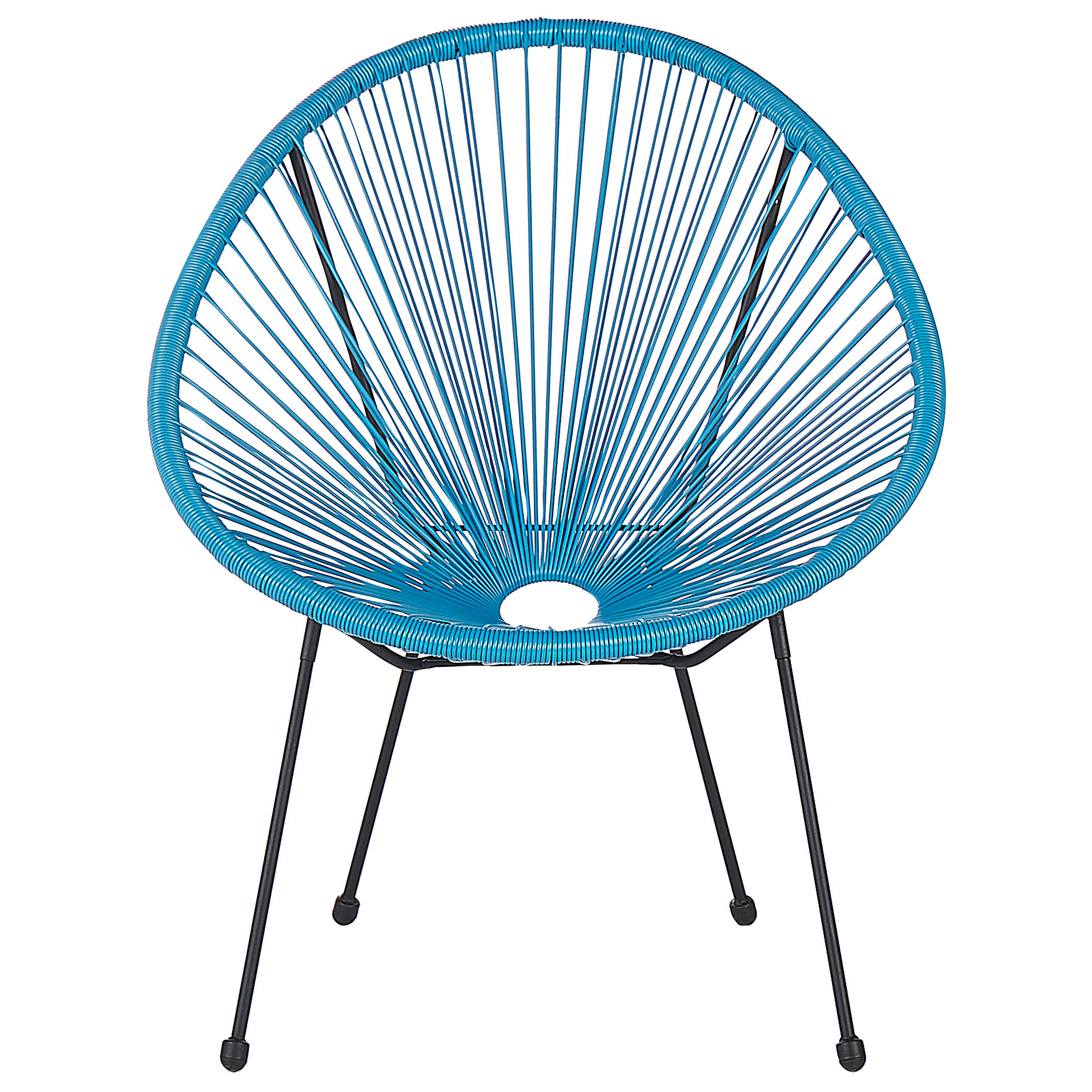 Beliani ACAPULCO Tuinstoel - Blauw - PE rotan