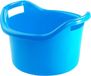 Hega Hogar Grote teil/afwasbak/kuip - kunststof - rond - handvatten - 41 x 24 cm - 14 liter - blauw