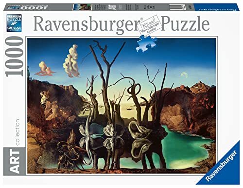 Ravensburger - Puzzel 1.000 stukjes - Art Collection-Cygnes, reflecterend als olifanten/Salvador Dali volwassenen 400556171804