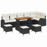 vidaXL Tuinbank Set Zwart en Crème