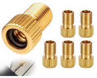 Adaptateur de valve de vélo - Laiton - 5 pièces - Valve française vers pompe - Avec joint torique