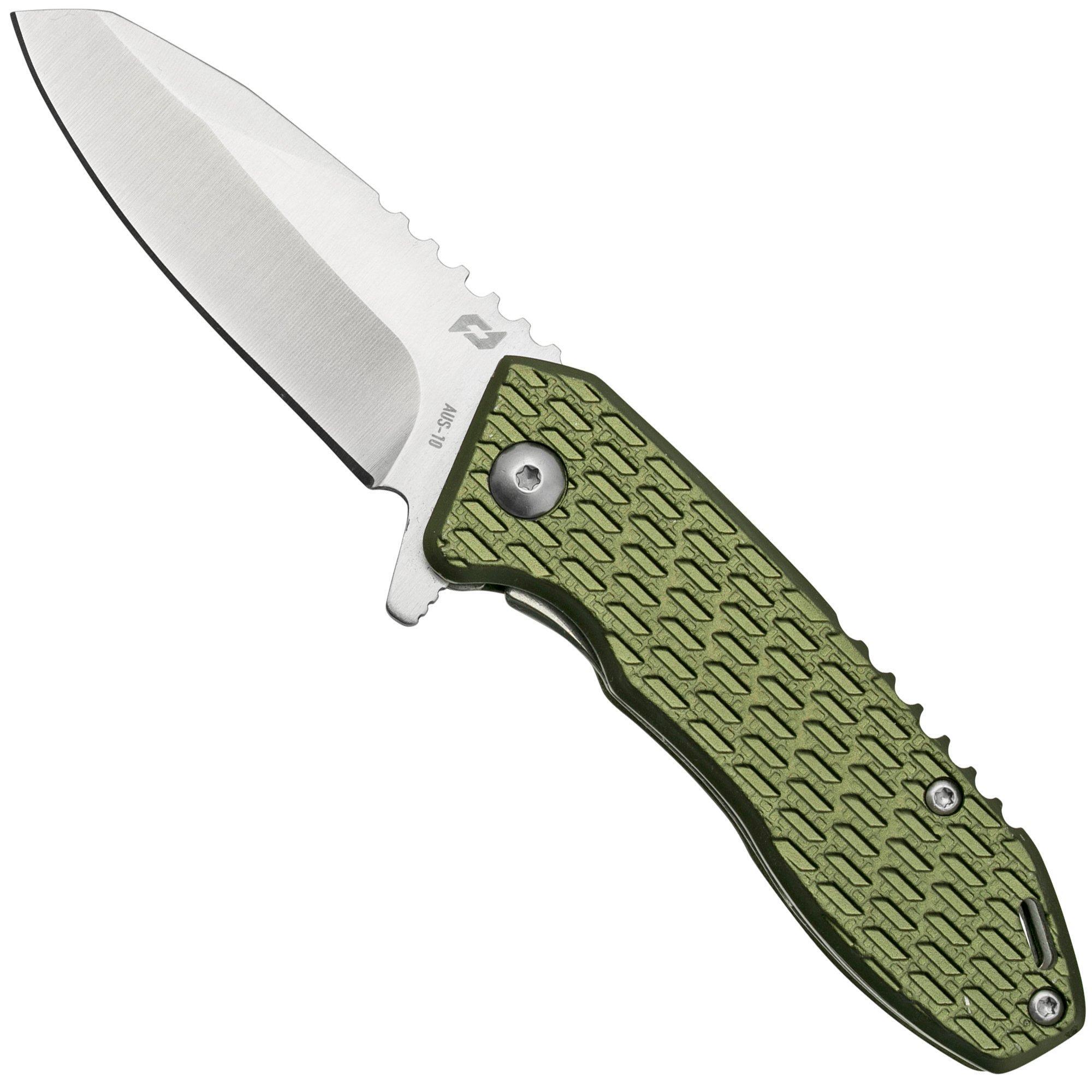 Schrade Tenacity 1159317, groen aluminium, zakmes